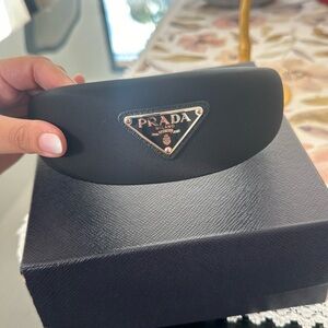 Prada padded headband black classic